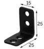 Equerre acier zingue noire Magnodur 25x25x15, SUKI