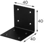 Equerre acier zingue noire Magnodur 40x40x40, SUKI