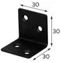 Equerre acier zingue noire Magnodur 30x30x30, SUKI