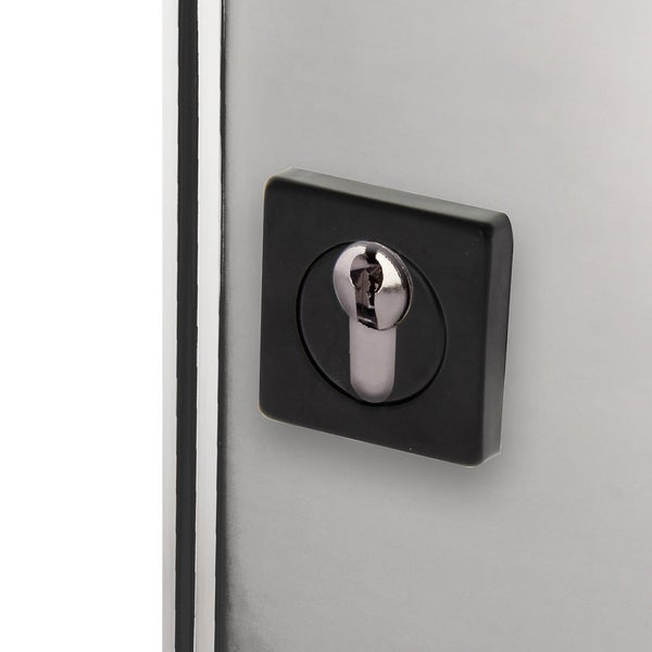 Lot de 2 rosaces, LINEA BERTOMANI, trou de cylindre Wagram zamak D3, noir mat