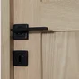Lot de 2 rosaces, LINEA BERTOMANI, trou de clé Wagram zamak D3, noir mat