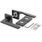 Lot de 2 rosaces, LINEA BERTOMANI, trou de clé Wagram zamak D3, noir mat