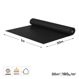 Ecran de sous-toiture noir 30 x 1m, AXTON