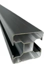 Poteau alu, anthracite pour clôture à composer, l.180 x H.240 cm