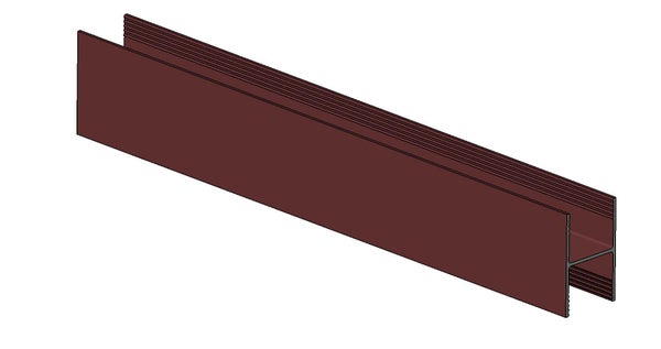 Profil intermédiaire en H, aluminium, marron, Kyoto V3, L. 176 cm