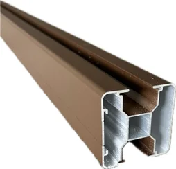 Poteau alu, marron pour clôture à composer, l.70 x H.240 cm