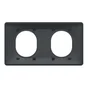Plaque double horizontale Ovalis, SCHNEIDER ELECTRIC, gris anthracite