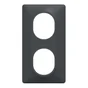 Plaque double verticale Ovalis, SCHNEIDER ELECTRIC, gris anthracite