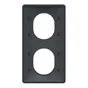 Plaque double verticale Ovalis, SCHNEIDER ELECTRIC, gris anthracite
