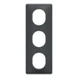Plaque triple verticale Ovalis, SCHNEIDER ELECTRIC, gris anthracite