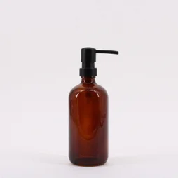 Distributeur de savon en verre Ambre, marron