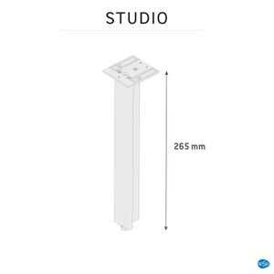 Pied ajustable SENSEA Studio noir anodisé