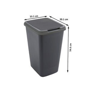 Poubelle de cuisine 50 l manuel DELINIA Swing plastique noir