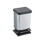 Poubelle de cuisine 20 l à pédale DELINIA Simpla plastique carbone