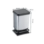 Poubelle de cuisine 20 l à pédale DELINIA Simpla plastique carbone