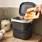 Poubelle déchets organiques 6 l manuel DELINIA Trendy plastique gris