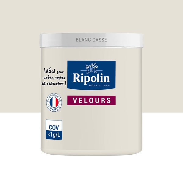 Testeur peinture blanc casse velours Interieur RIPOLIN 75 ml