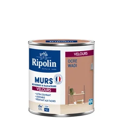 Peinture ocre wadi mur, boiserie, radiateur RIPOLIN velours 0.5 l