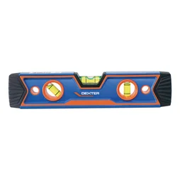 Niveau 3 fioles, DEXTER, L.20 cm