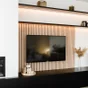 Lot de 2 panneaux tasseaux finition chêne fond MDF noir 2500X287X20mm