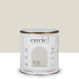 Peinture aspect velours murs, boiseries et radiateurs, biosourcée, ENVIE, blanc nuage, 0.5 litre