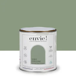 Peinture aspect velours murs, boiseries et radiateurs, biosourcée, ENVIE, vert colline, 0.5 litre