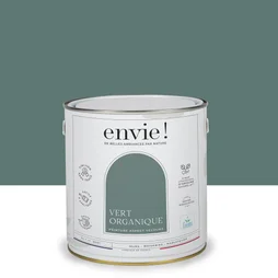 Peinture aspect velours murs, boiseries et radiateurs, biosourcée, ENVIE, vert organique, 2 litres