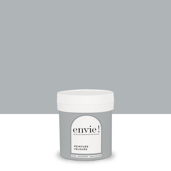 Testeur peinture velours biosourcée, ENVIE, gris pluie, 75 ml