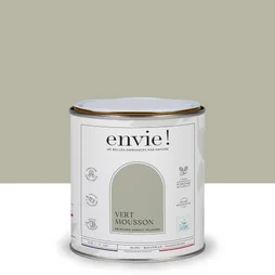 Peinture aspect velours murs, boiseries et radiateurs, biosourcée, ENVIE, vert mousson, 0.5 litre