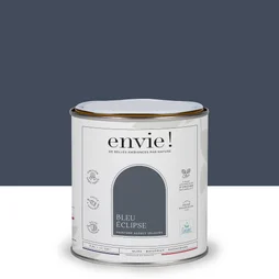 Peinture aspect velours murs, boiseries et radiateurs, biosourcée ENVIE, bleu eclipse, 0.5 litre