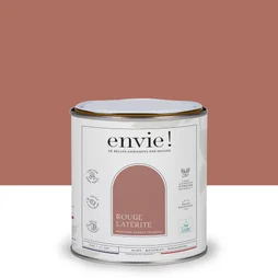 Peinture aspect velours murs, boiseries et radiateurs, biosourcée, ENVIE, rouge laterite, 0.5 litre