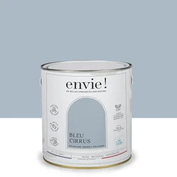 Peinture aspect velours murs, boiseries et radiateurs, biosourcée, ENVIE, bleu cirrus, 2 litres