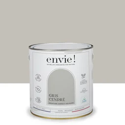 Peinture aspect velours murs, boiseries et radiateurs, biosourcée, ENVIE, gris cendré 2 litres