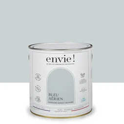 Peinture aspect velours murs, boiseries et radiateurs, biosourcée, ENVIE, bleu aérien, 2 litres