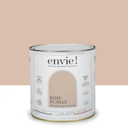 Peinture aspect velours murs, boiseries et radiateurs, biosourcée, ENVIE, rose ecaille, 2 litres