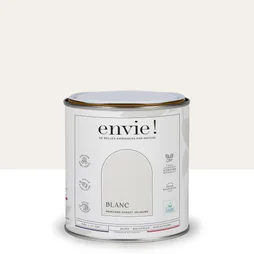 Peinture aspect velours murs, boiseries et radiateurs, biosourcée ENVIE, blanc, 0.5 litre