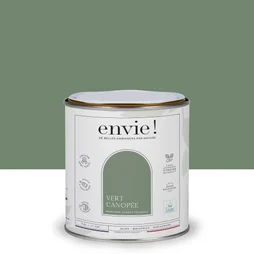 Peinture aspect velours murs, boiseries et radiateurs, biosourcée, ENVIE, vert canopee, 0.5 litre
