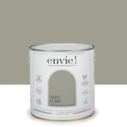 Peinture aspect velours murs, boiseries et radiateurs, biosourcée, ENVIE, vert fumé, 2 litres