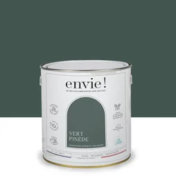 Peinture aspect velours murs, boiseries et radiateurs, biosourcée, ENVIE,vert pinede 2 litres