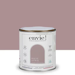 Peinture aspect velours murs, boiseries et radiateurs, biosourcée, ENVIE, mauve astral, 0.5 litre
