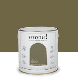 Peinture aspect velours murs, boiseries et radiateurs, biosourcée, ENVIE, vert boisé, 2 litres