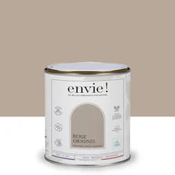 Peinture aspect velours murs, boiseries et radiateurs, biosourcée, ENVIE, beige originel, 0.5 litre