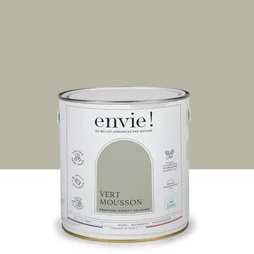 Peinture aspect velours murs, boiseries et radiateurs, biosourcée, ENVIE, vert mousson, 2 litres