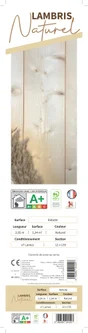 Lambris naturel sapin du Nord, L.205 x l.13.5 cm, Ep.12 mm