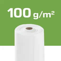 Géotextile 2x25m 100g/m2, AXTON blanc