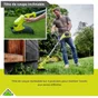 Coupe-bordures sur batterie, OLT1832 RYOBI 18V, sans batterie + 2 bobines, l.30 cm