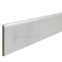 2 plinthes 7,5 x 60 cm épaisseur 9 mm marbre blanc brillant