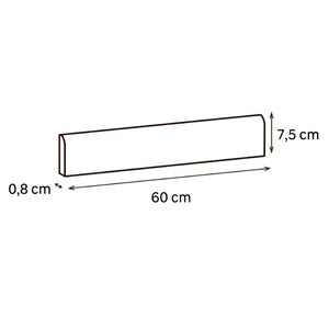 2 plinthes 7,5 x 60 cm épaisseur 9 mm bois noyer 46