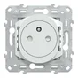 Prise avec terre affleurante à assembler Ovalis, SCHNEIDER ELECTRIC, blanc