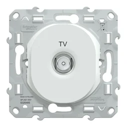 Prise tv à assembler Ovalis, SCHNEIDER ELECTRIC, blanc